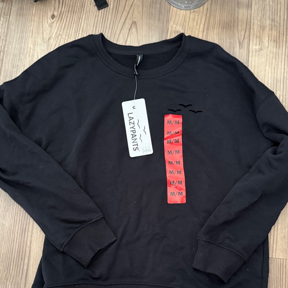 Lazypants Black Women's Crew Neck Sweater